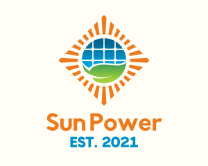 Solar Power Nature Conservation logo design