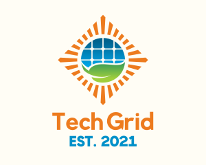 Grid - Solar Power Nature Conservation logo design