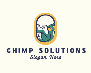 Monkey Wildlife Jungle logo design