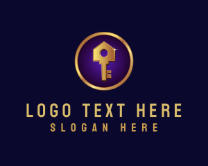 Lock - Key Real Estate Security logo design
