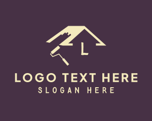 Home Builder - Roof Paint Roller logo design