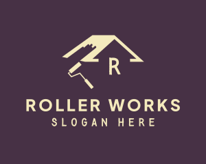 Roof Paint Roller logo design