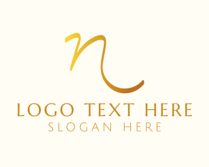 Letter N - Elegant Handwritten Business logo design