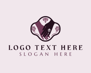 Manicure - Floral Hand Spa logo design