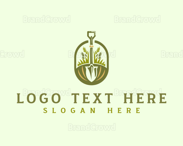 Shovel Landscaping Garden Logo