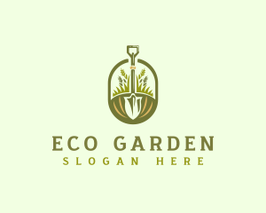 Shovel Landscaping Garden logo design