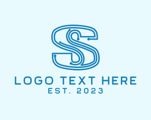Mobile - Circuit Tech Letter S logo design