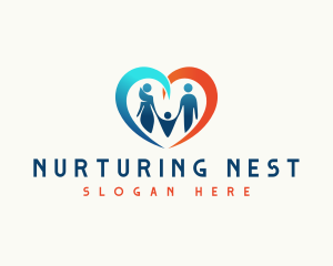 Parenting - Heart Family Parenting logo design