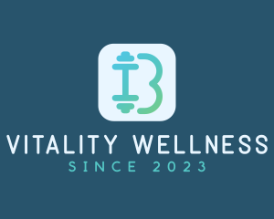 Healthy Lifestyle - Fitness App Letter B logo design