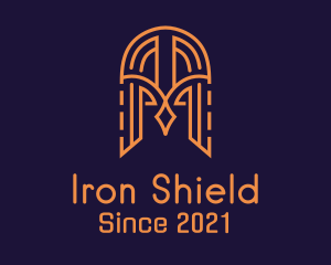 Armor - Orange Helmet Armor logo design