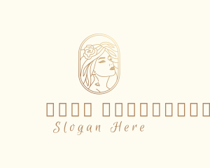 Golden Elegant Woman Logo