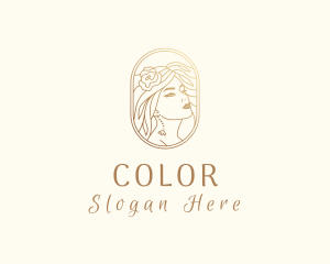 Hair - Golden Elegant Woman logo design