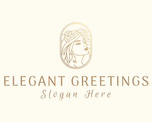 Golden Elegant Woman logo design