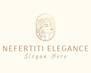 Golden Elegant Woman logo design