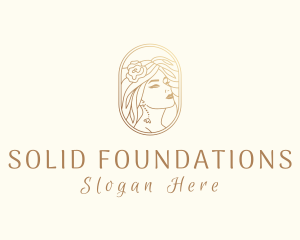 High End - Golden Elegant Woman logo design