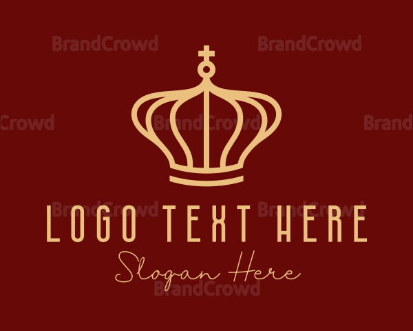 Gold Expensive Crown Logo