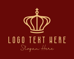 Tiara - Gold Expensive Crown logo design