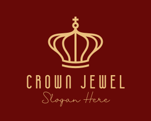 Gold Expensive Crown logo design