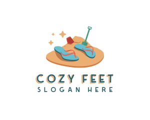 Outdoor Beach Slippers logo design