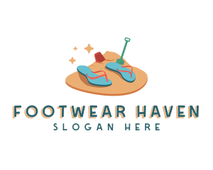 Outdoor Beach Slippers logo design