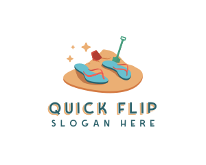 Outdoor Beach Slippers logo design