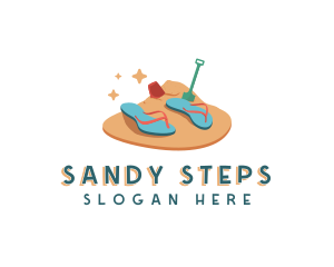 Sandals - Outdoor Beach Slippers logo design