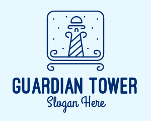 Minimalist Lighthouse Tower  logo design