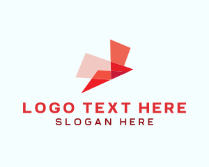 Stationery - Origami Bird Dove logo design