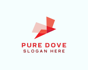 Dove - Origami Bird Dove logo design