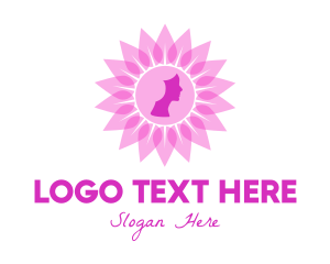 Feminine Flower Face Logo