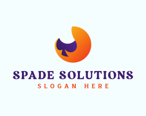 Abstract Spade Sun logo design