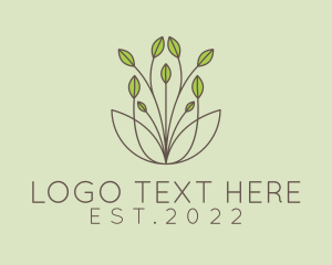 Aesthetic - Aesthetic Leaves Plant logo design