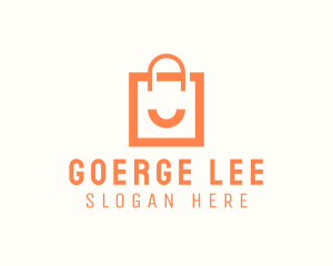 Online Shopping - Smile Shopping Bag logo design