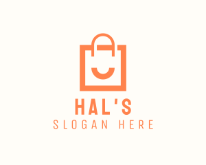 Supermarket - Smile Shopping Bag logo design