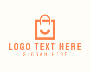 Online Shop - Smile Shopping Bag logo design