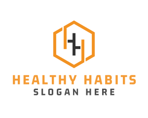 Hexagonal Letter HH logo design