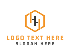 Hexagonal Letter HH Logo