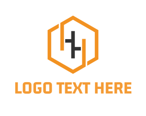 Text - Hexagonal Letter H logo design