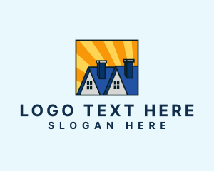 Roofing - House Realtor Roofing logo design