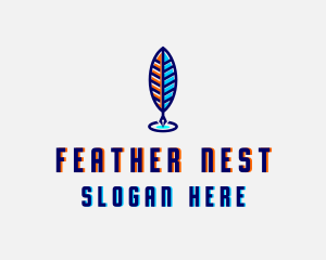 Feather Pen Quill logo design