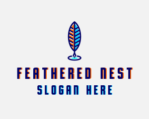 Feather Pen Quill logo design