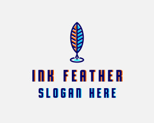 Feather Pen Quill logo design