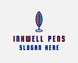 Pen - Feather Pen Quill logo design