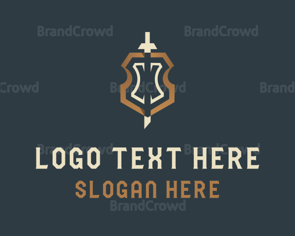 Sword Shield Letter B & B Logo | BrandCrowd Logo Maker