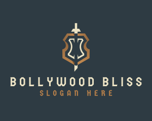 Elegant Shield Sword logo design