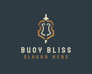 Elegant Shield Sword logo design