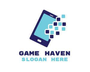 Cube - Pixel Mobile App logo design