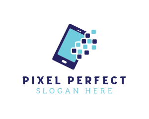 Pixel Mobile App logo design