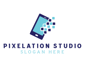 Pixelation - Pixel Mobile App logo design