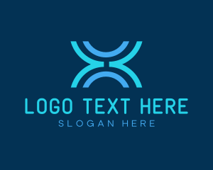 Computer - Modern Technology Letter X logo design